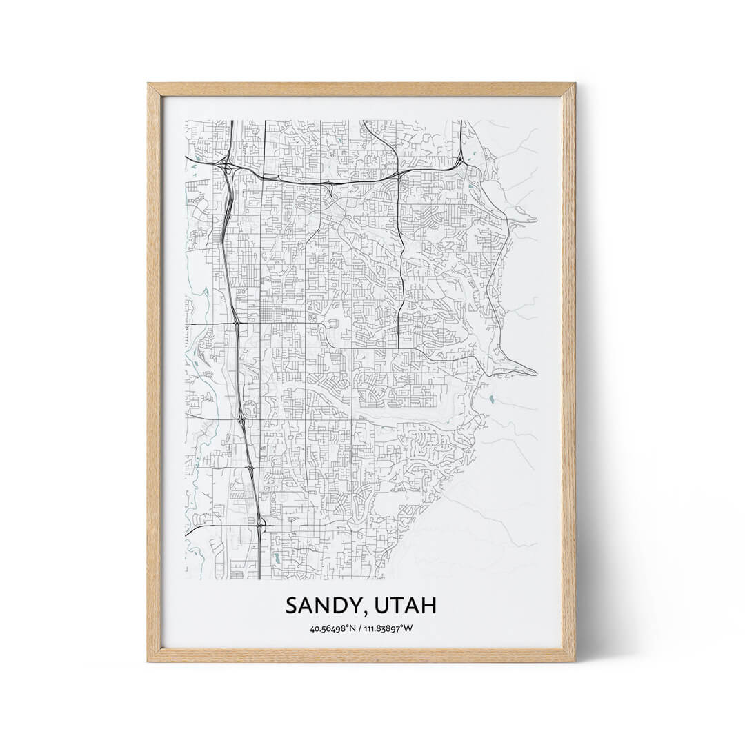 Sandy city map poster