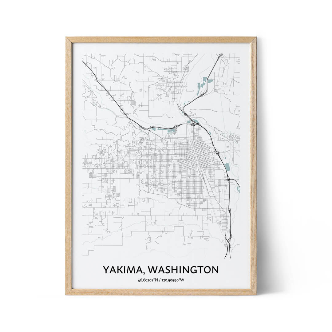 Yakima city map poster