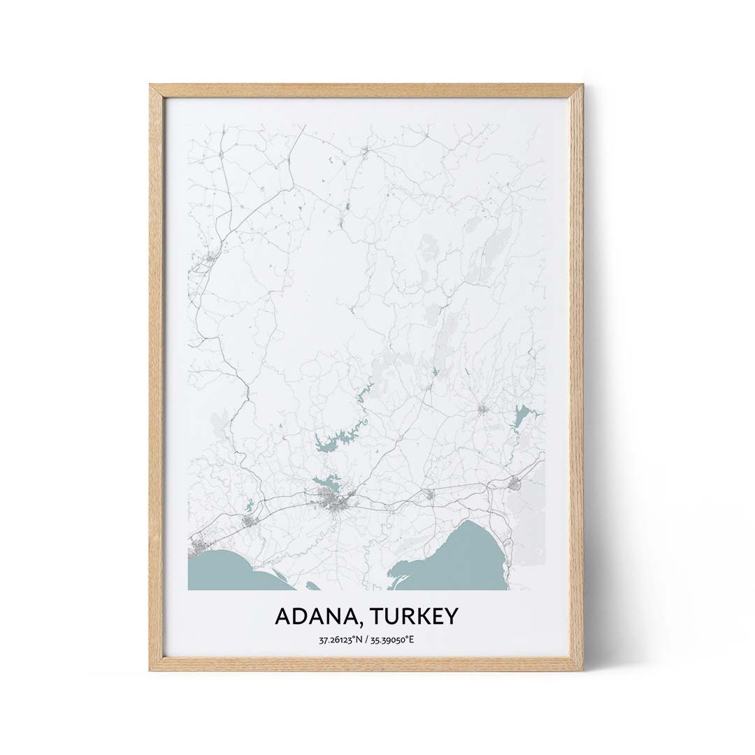 Adana city map poster