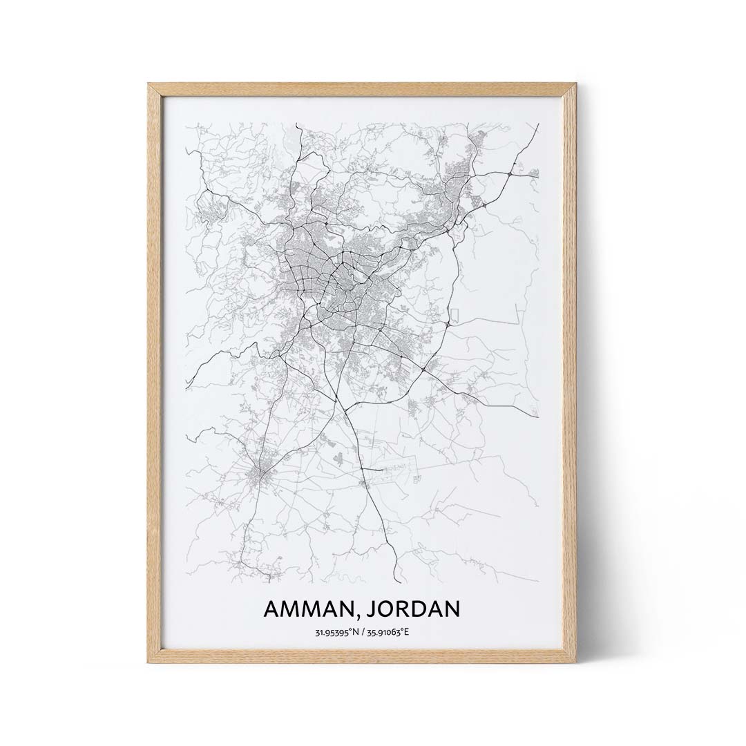 Amman city map poster