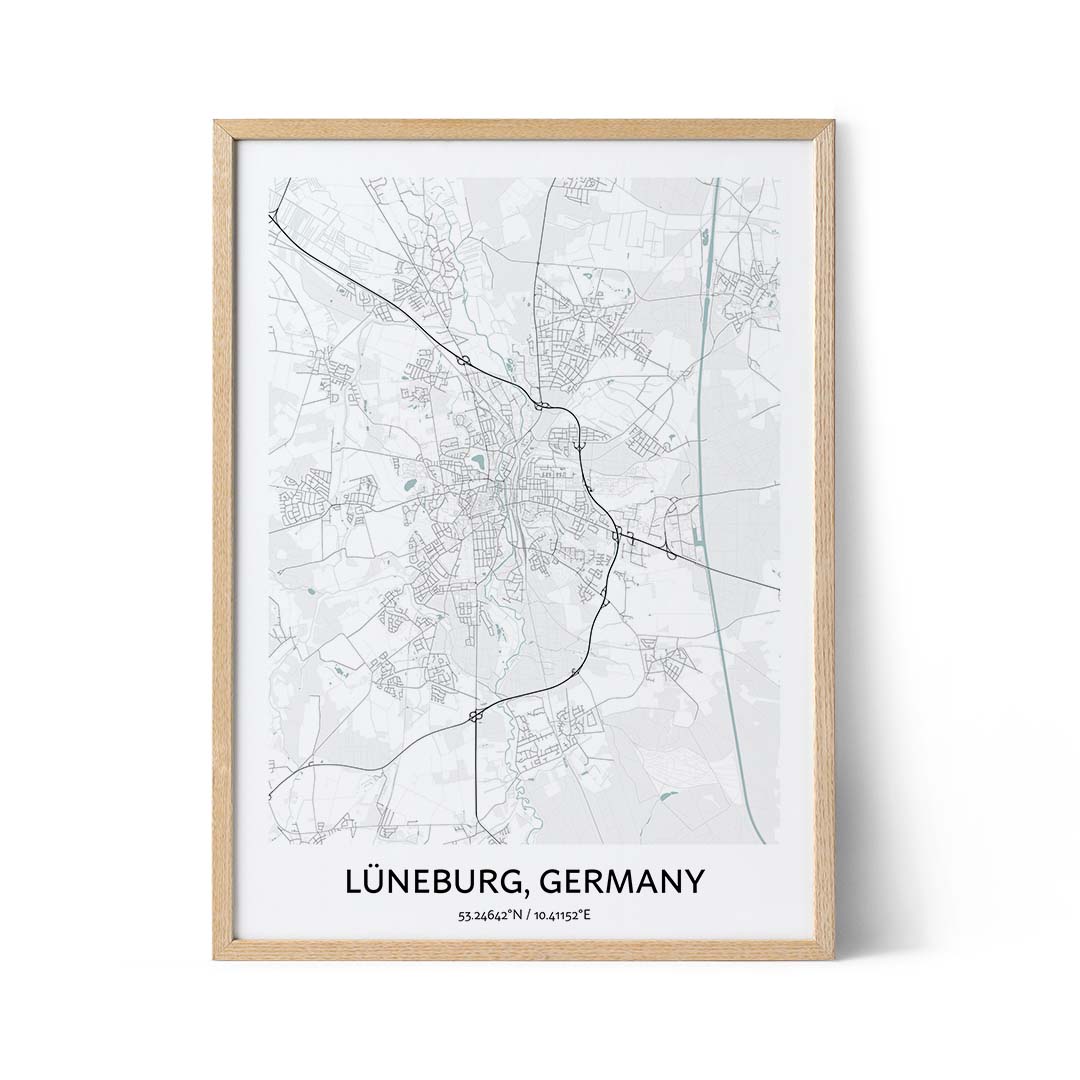 Poster della mappa di Luneburg