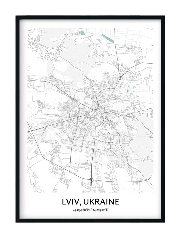  Lviv Print Black and White, Lviv Wall Art, Lviv Poster