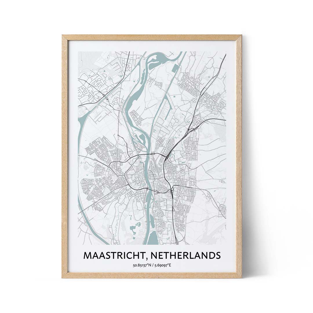 Maastricht city map poster