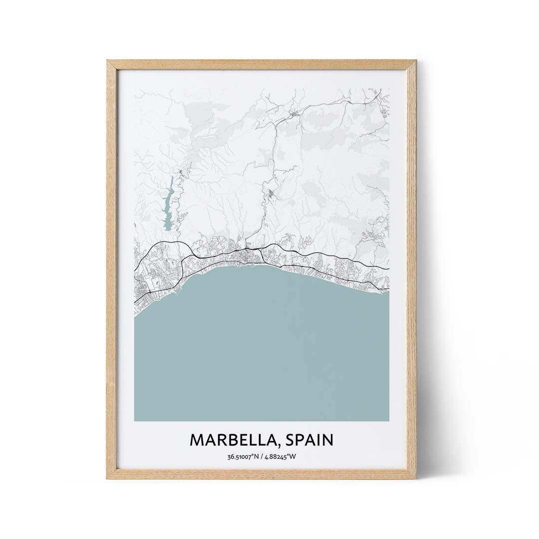 Marbella city map poster