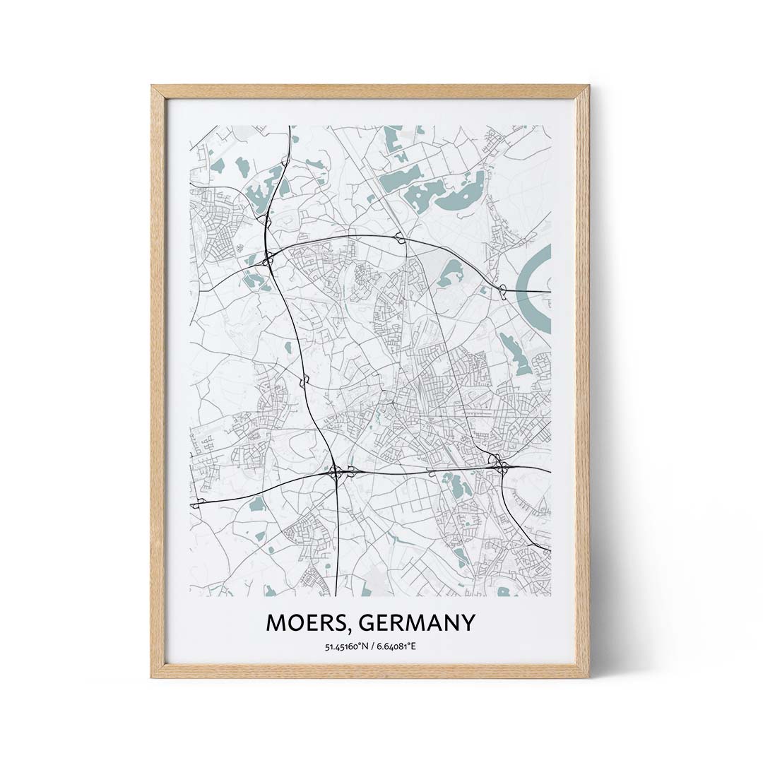 Poster della mappa di Moers