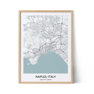 Naples city map poster