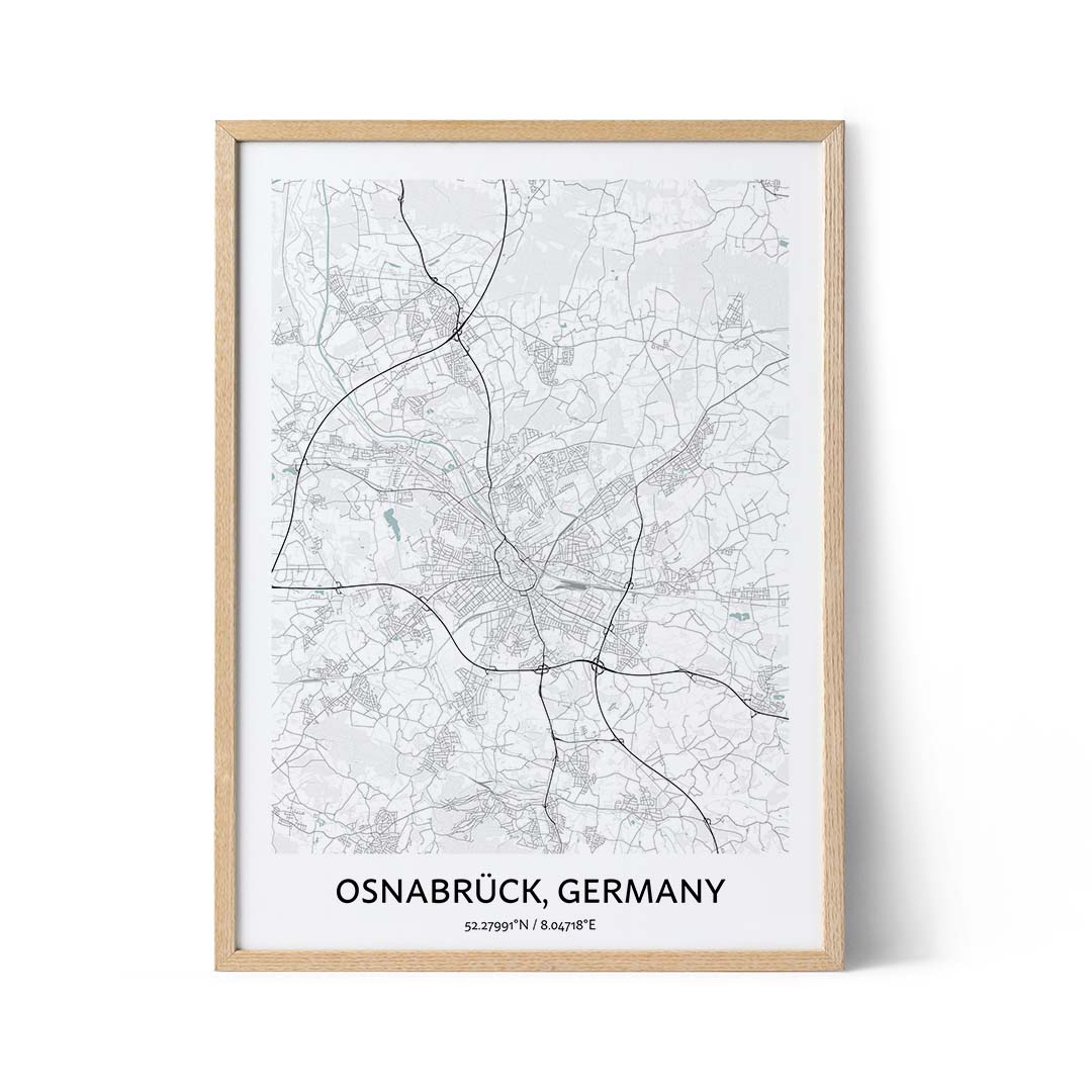 Poster della mappa di Osnabruck