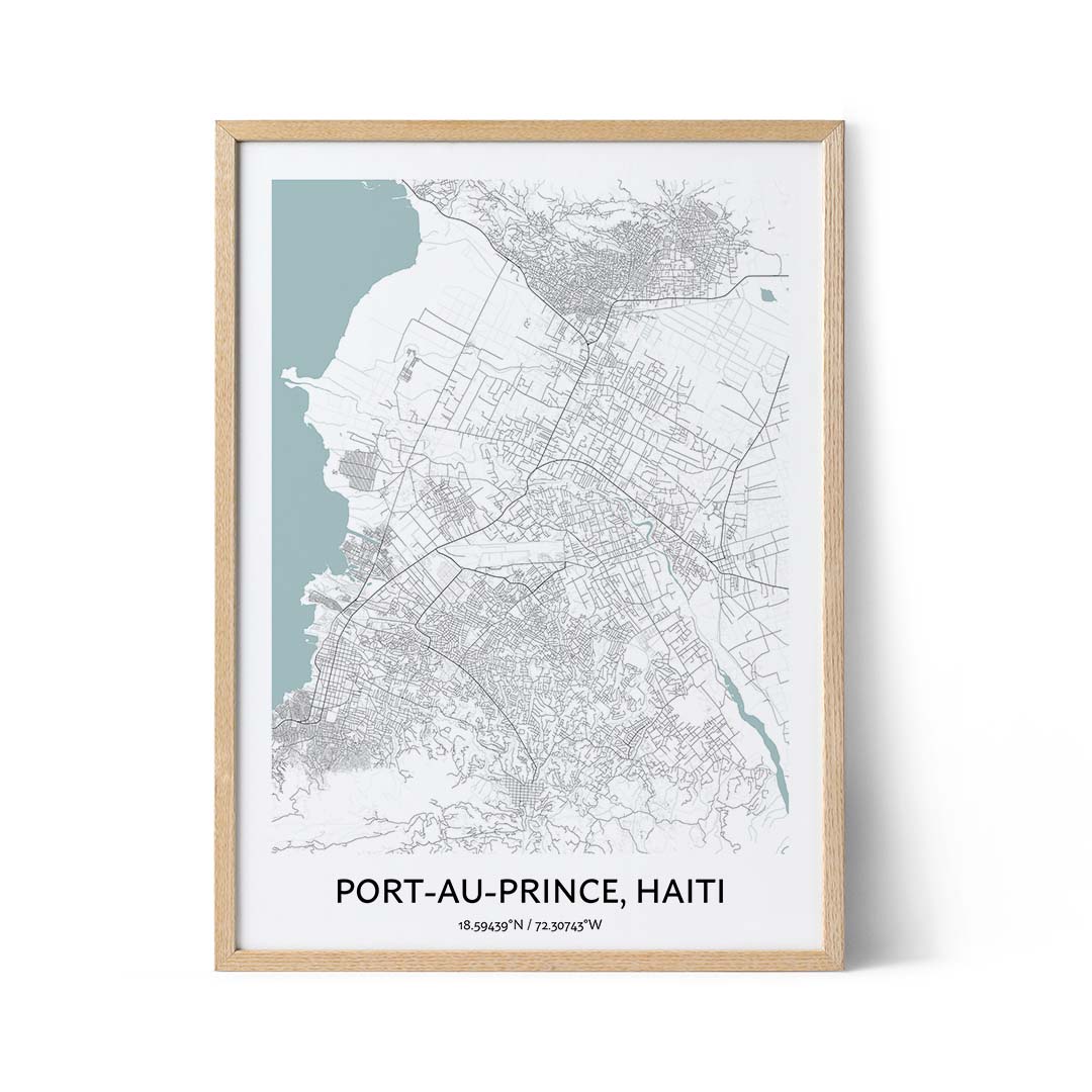 Port-Au-Prince city map poster