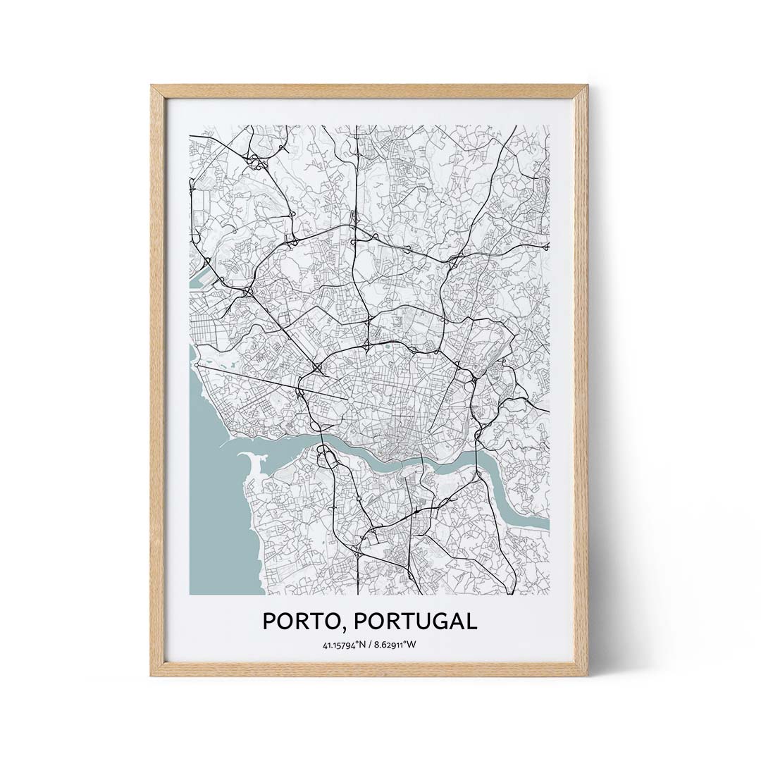 Porto city map poster
