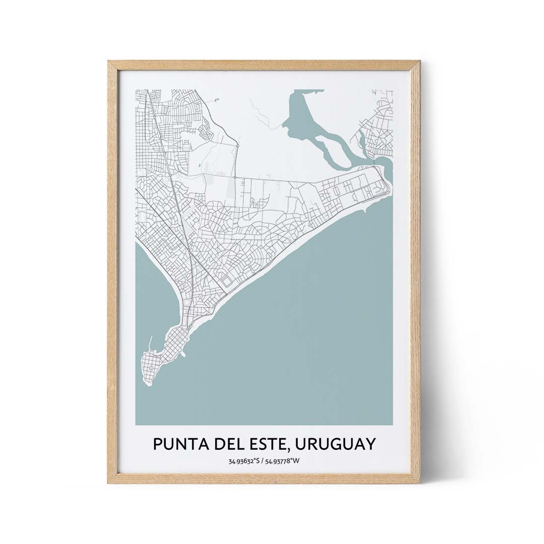 Punta del este city map poster