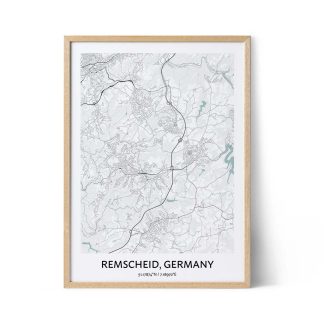 Remscheid city map poster