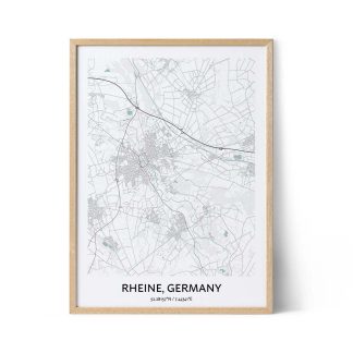 Rheine city map poster