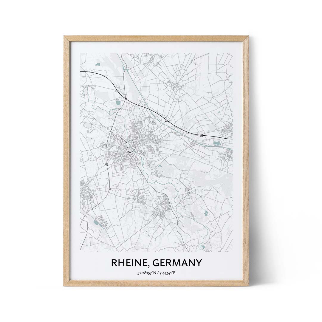 Poster con la mappa della città di Rheine