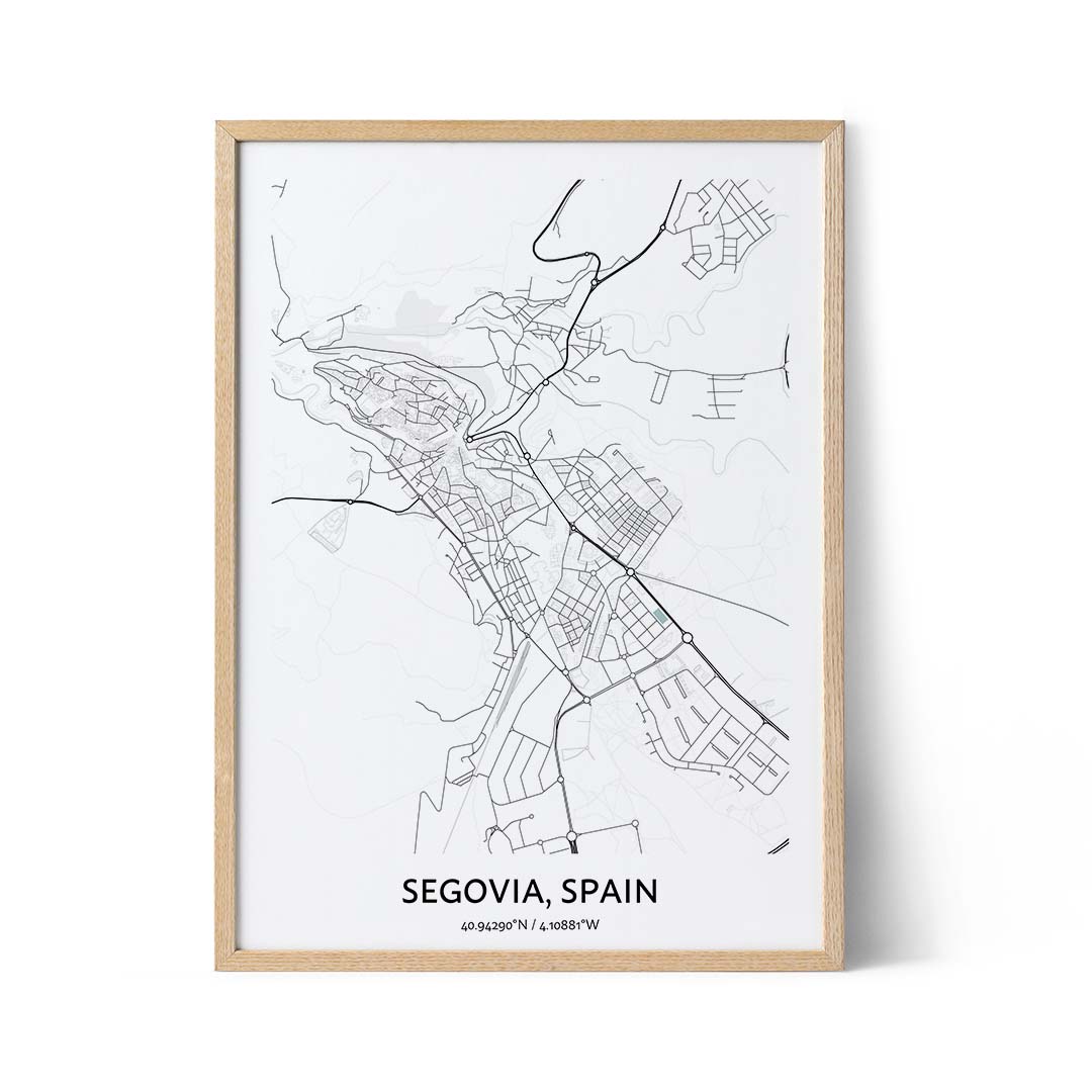 Segovia city map poster