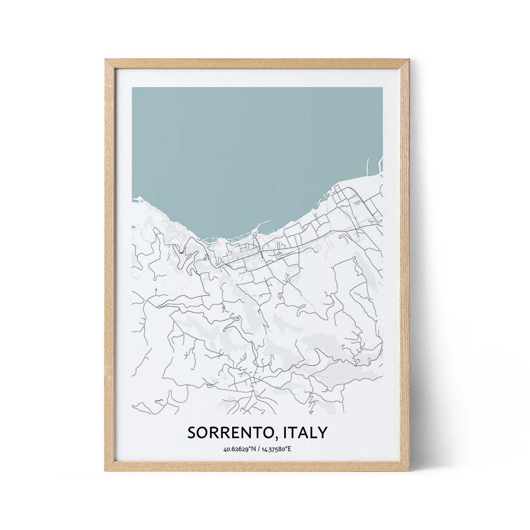 Sorrento city map poster