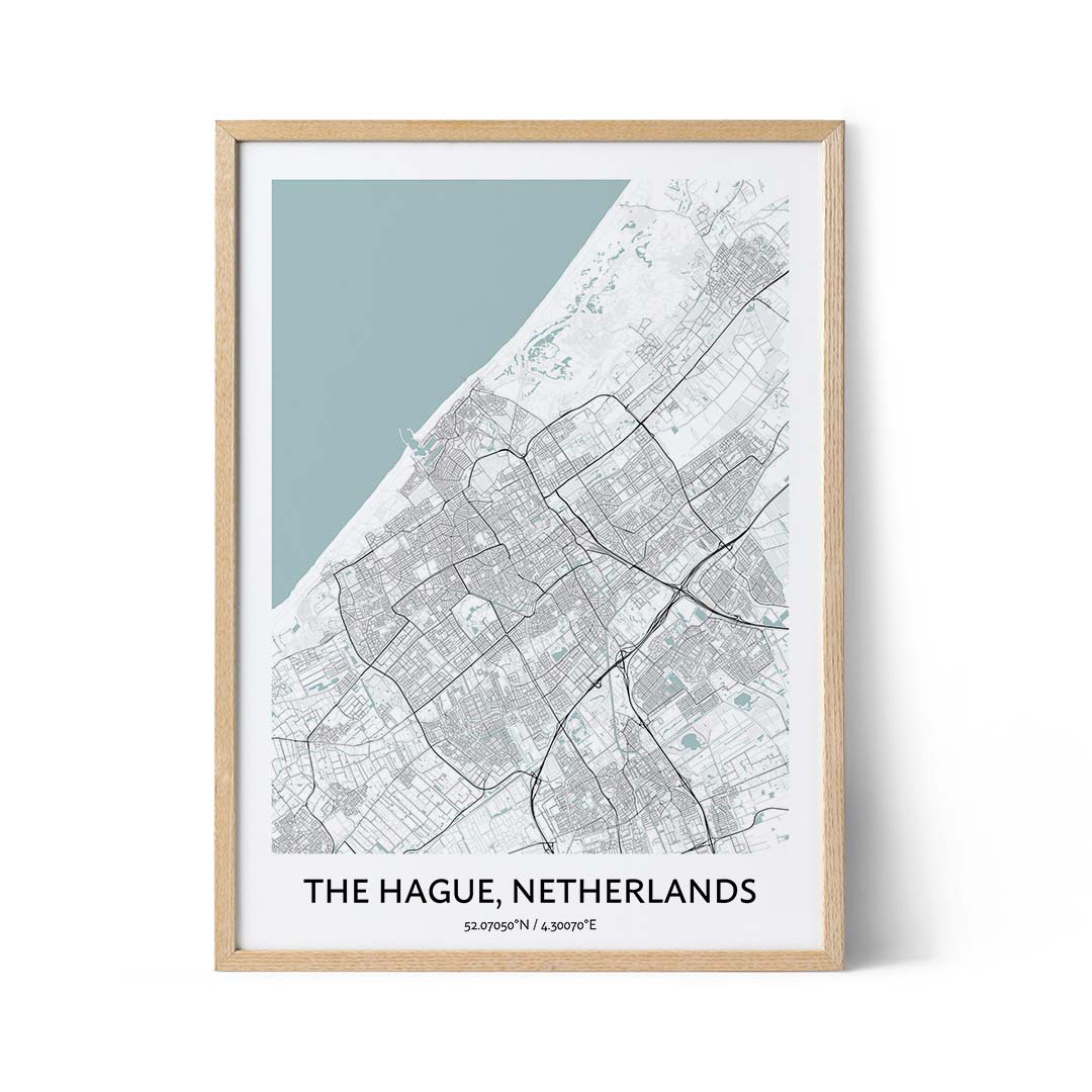 The Hague city map poster