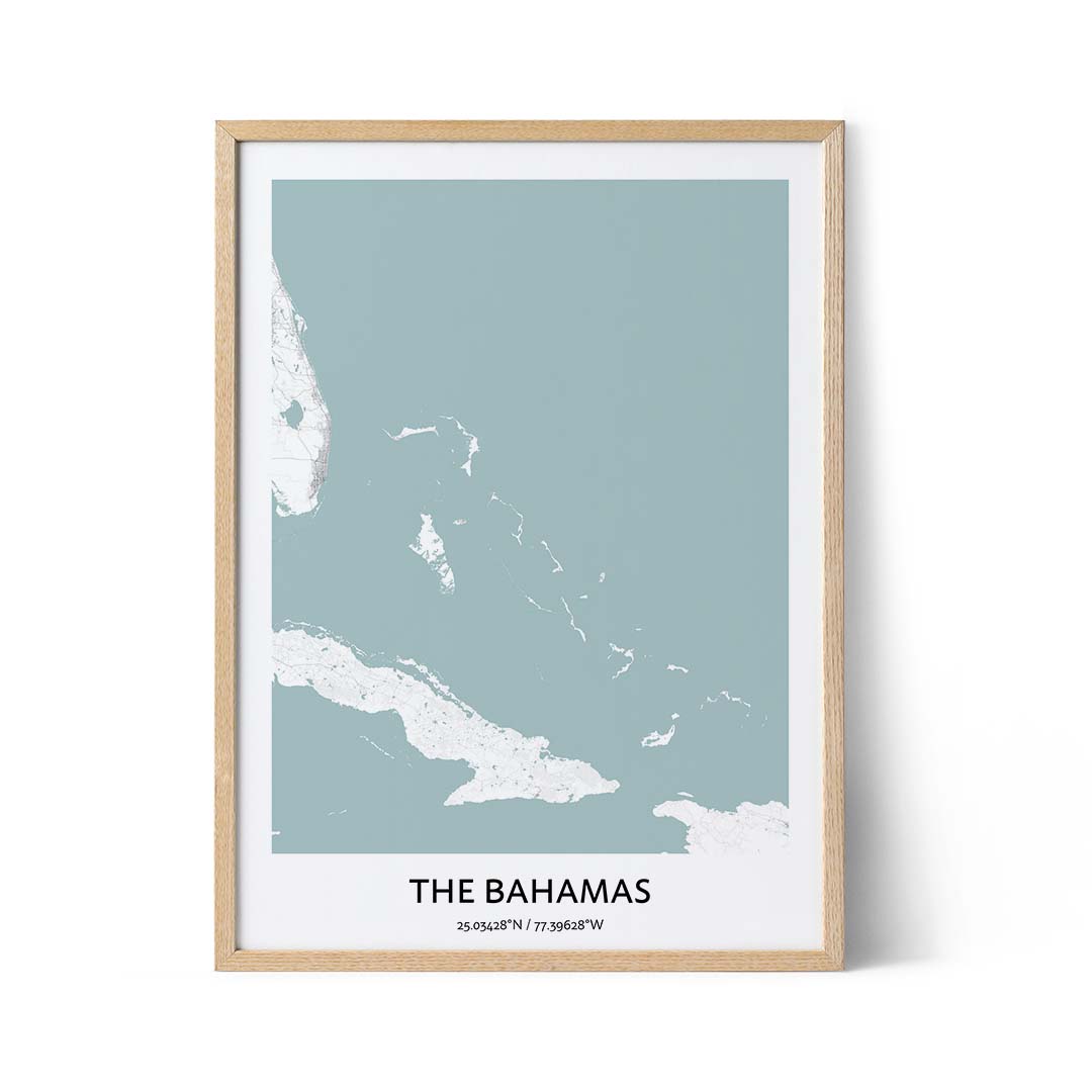Bahamas city map poster