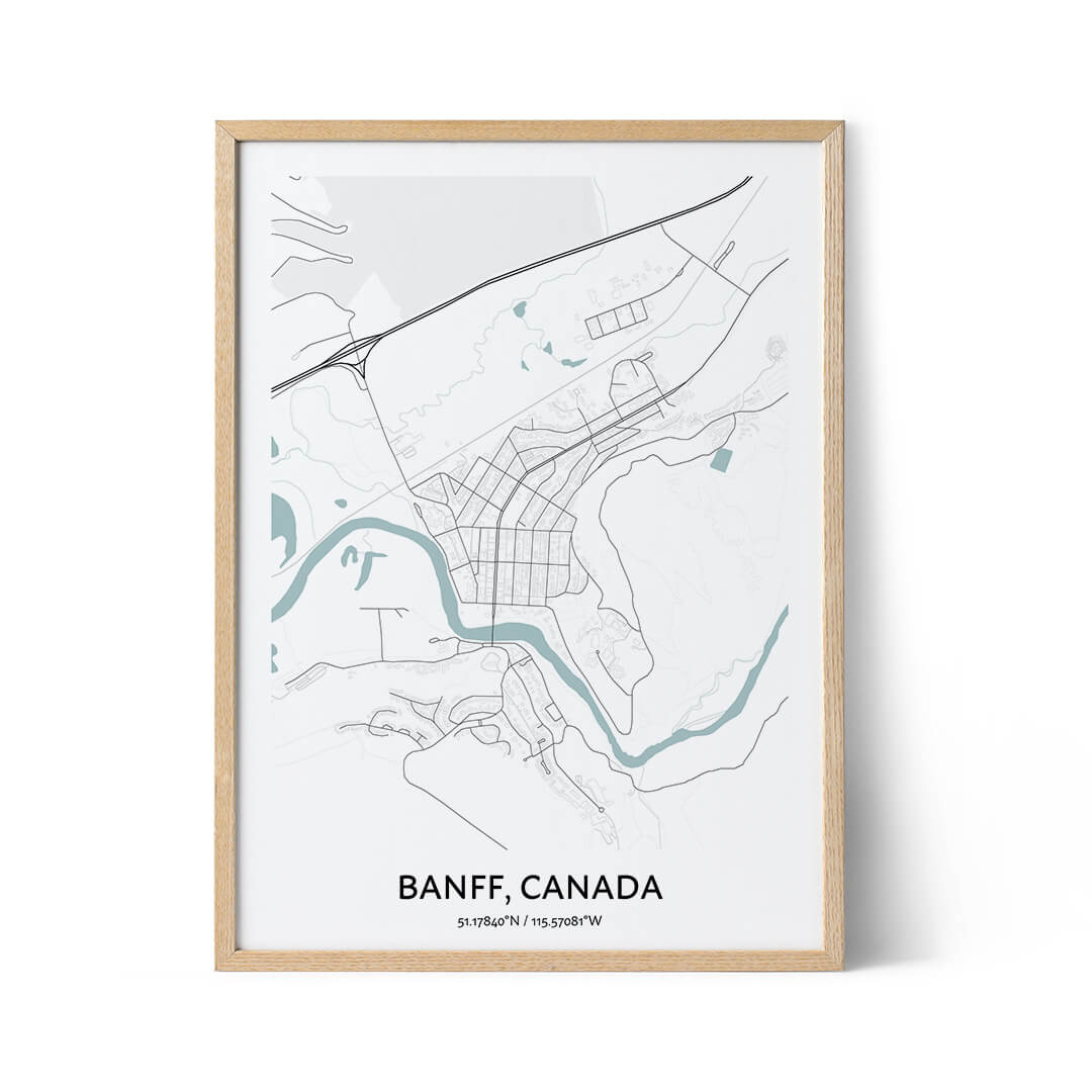 Banff city map poster