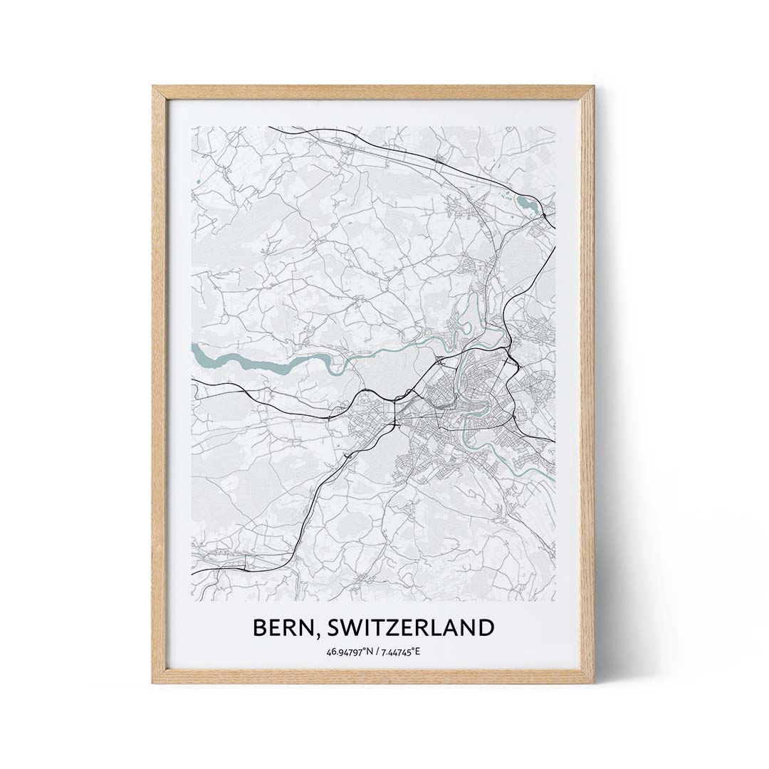 Berna Mappa di un luogo - La tua mappa della città - Positive Prints