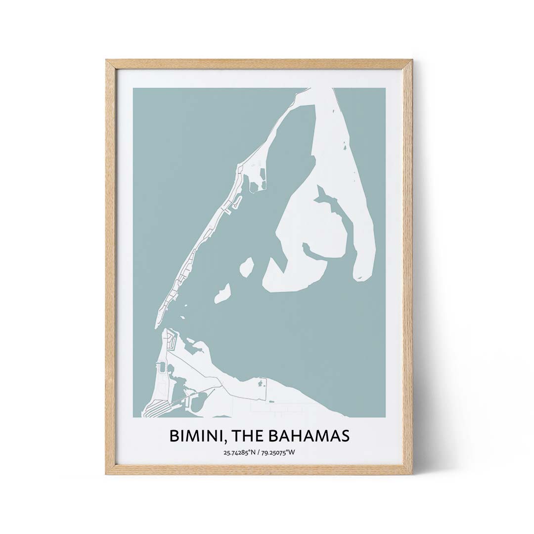 Bimini city map poster