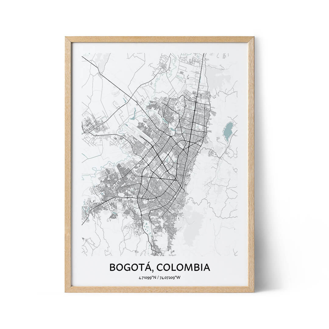 Bogota city map poster