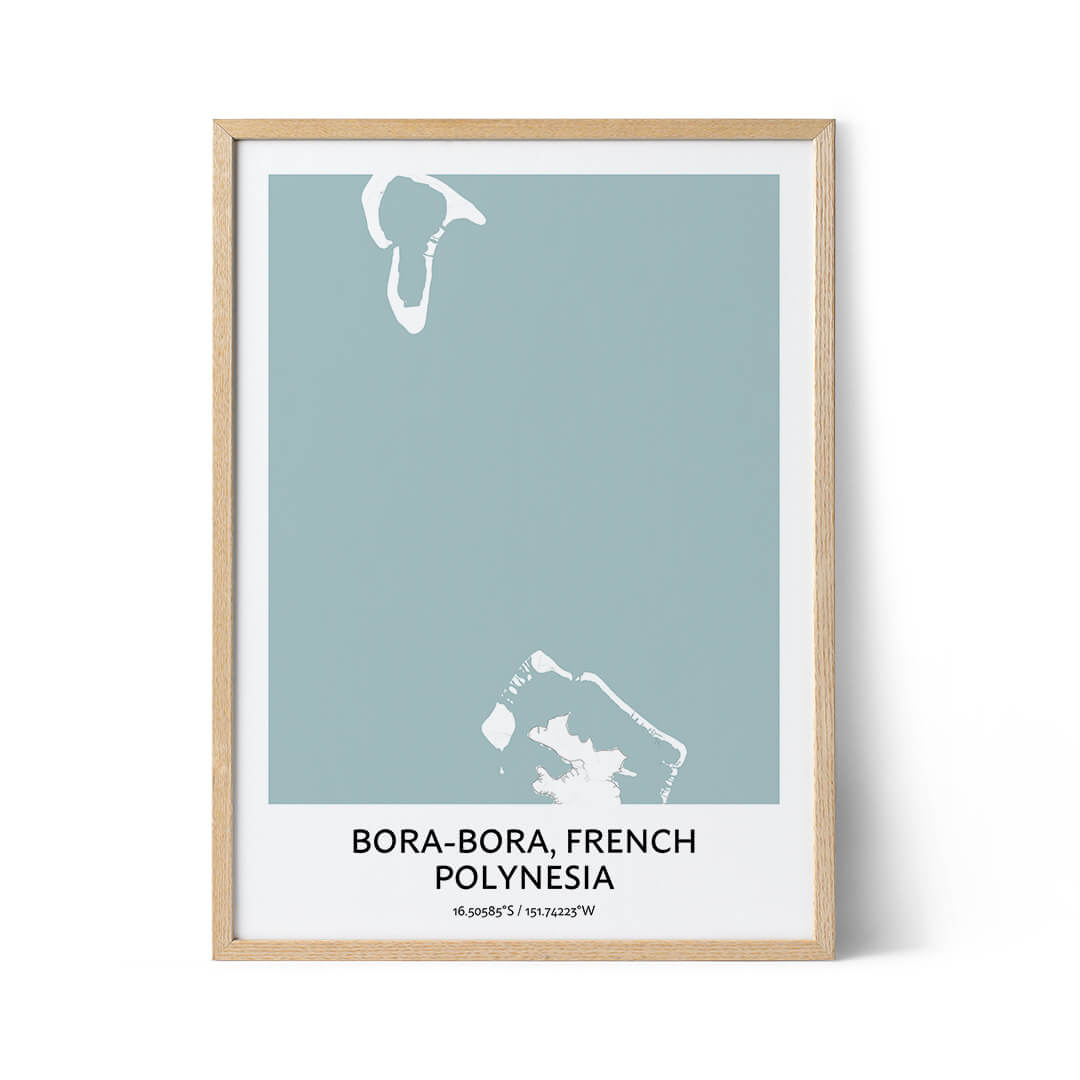 Bora Bora city map poster