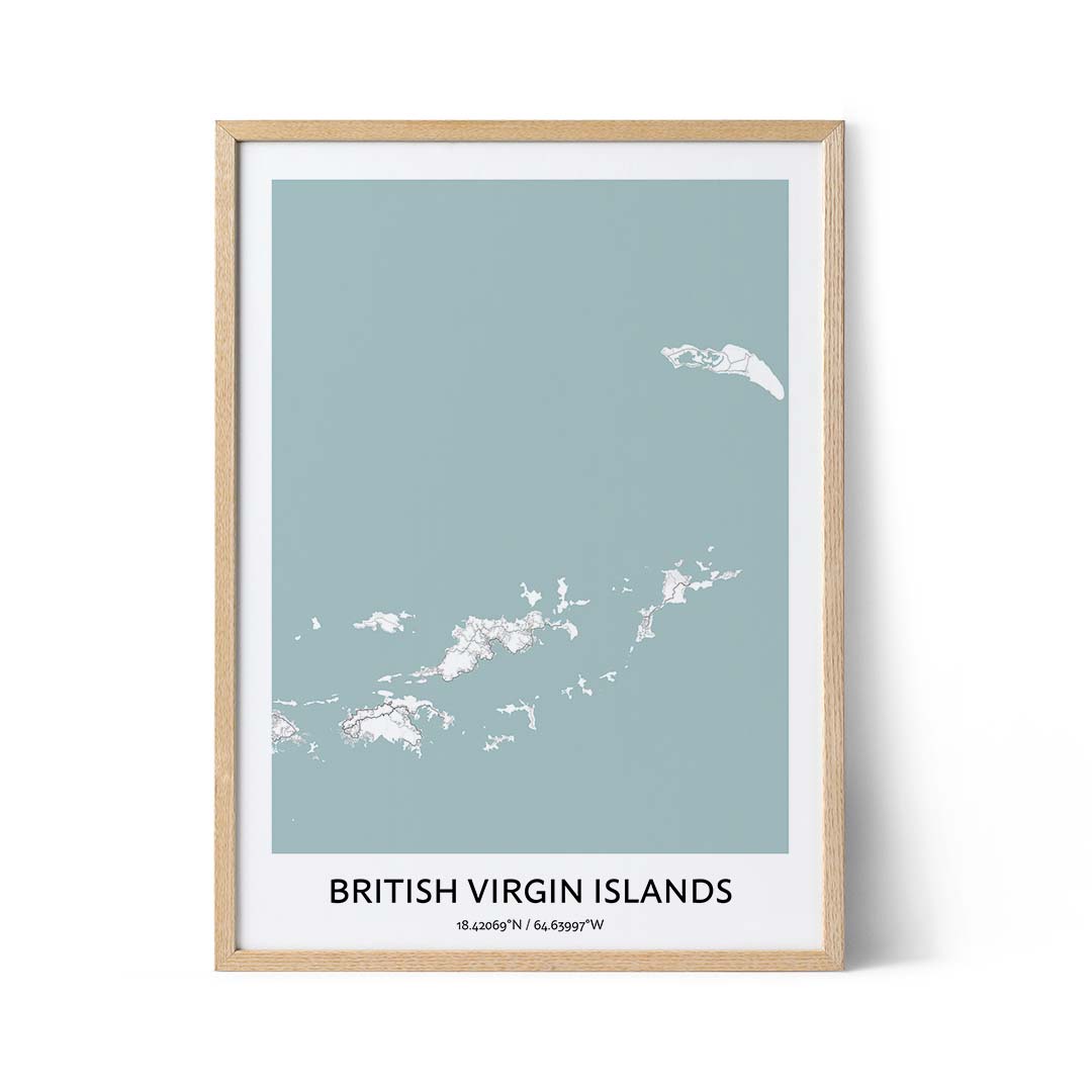 British Virgin Islands city map poster