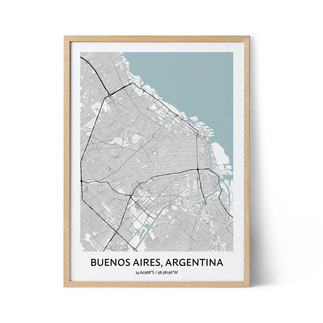 Buenos Aires city map poster