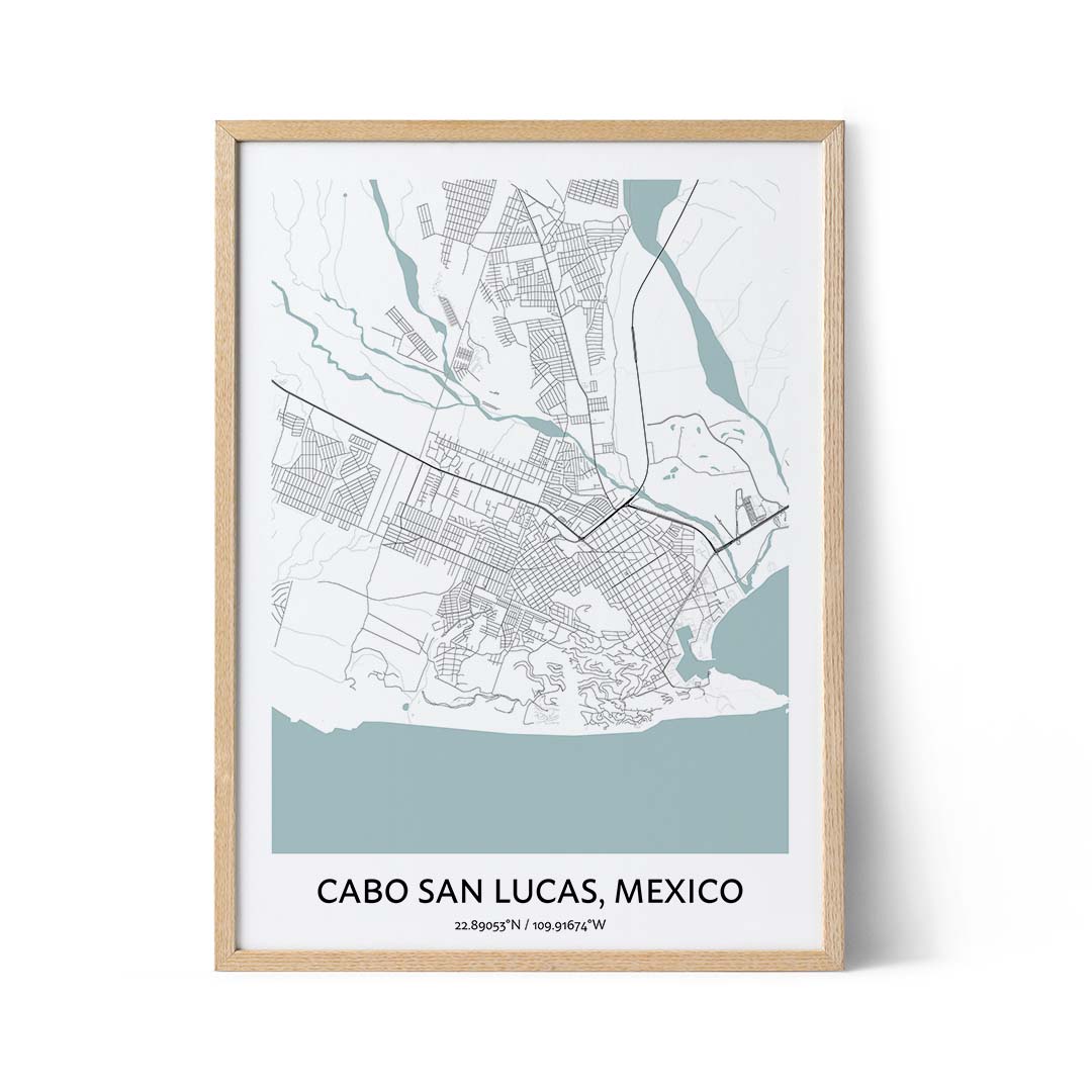 Cabo San Lucas city map poster