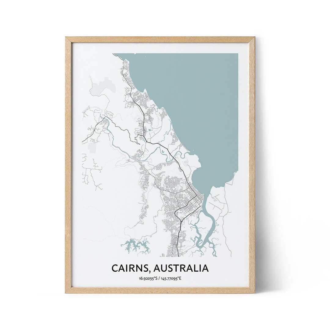 Cairns city map poster