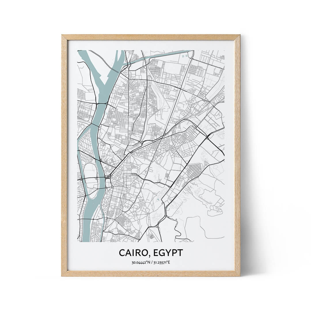 Cairo city map poster