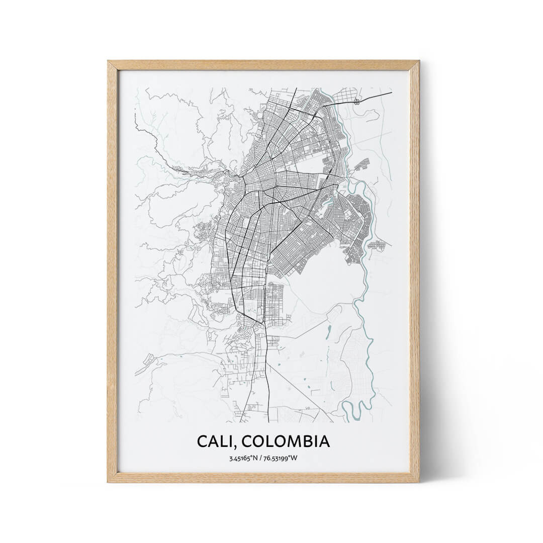 Cali city map poster
