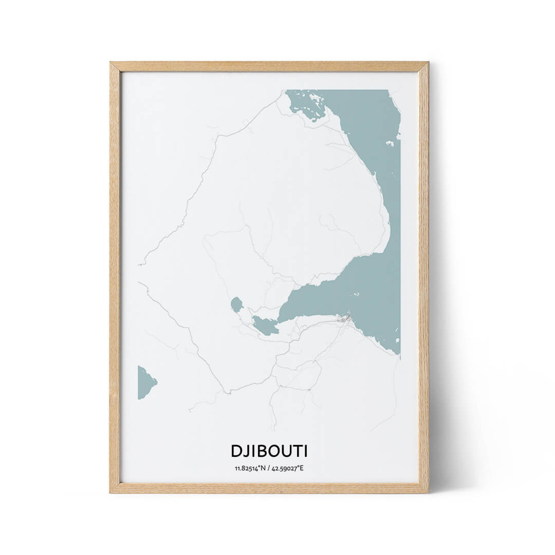 Djibouti city map poster