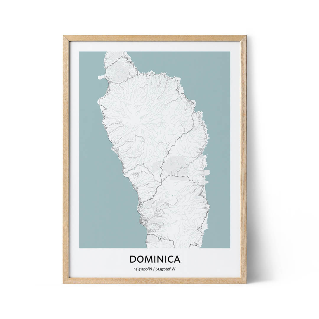 Dominica city map poster