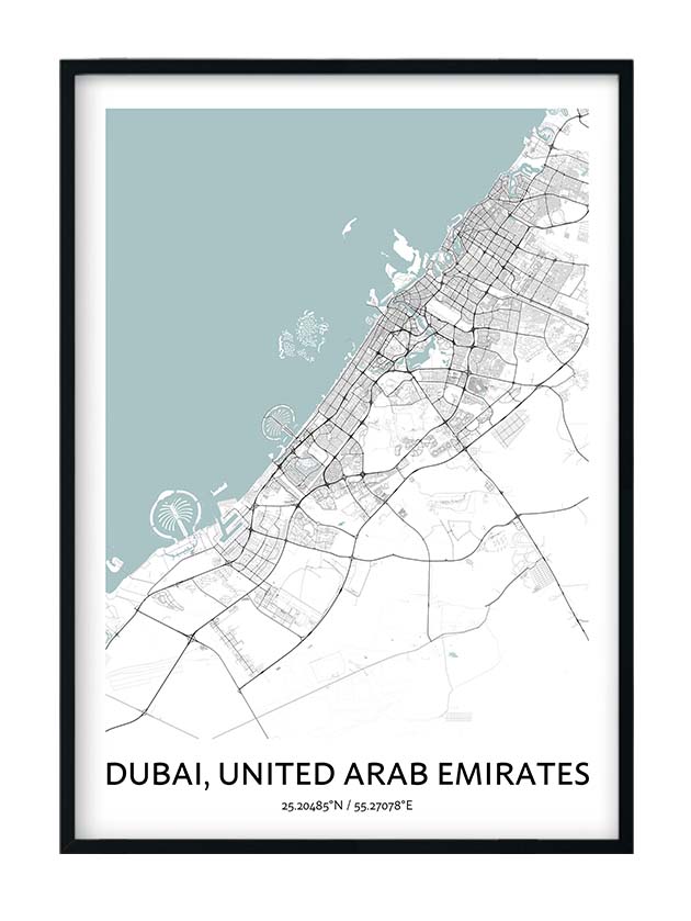 Dubai Map Poster - Your City Map Art - Positive Prints