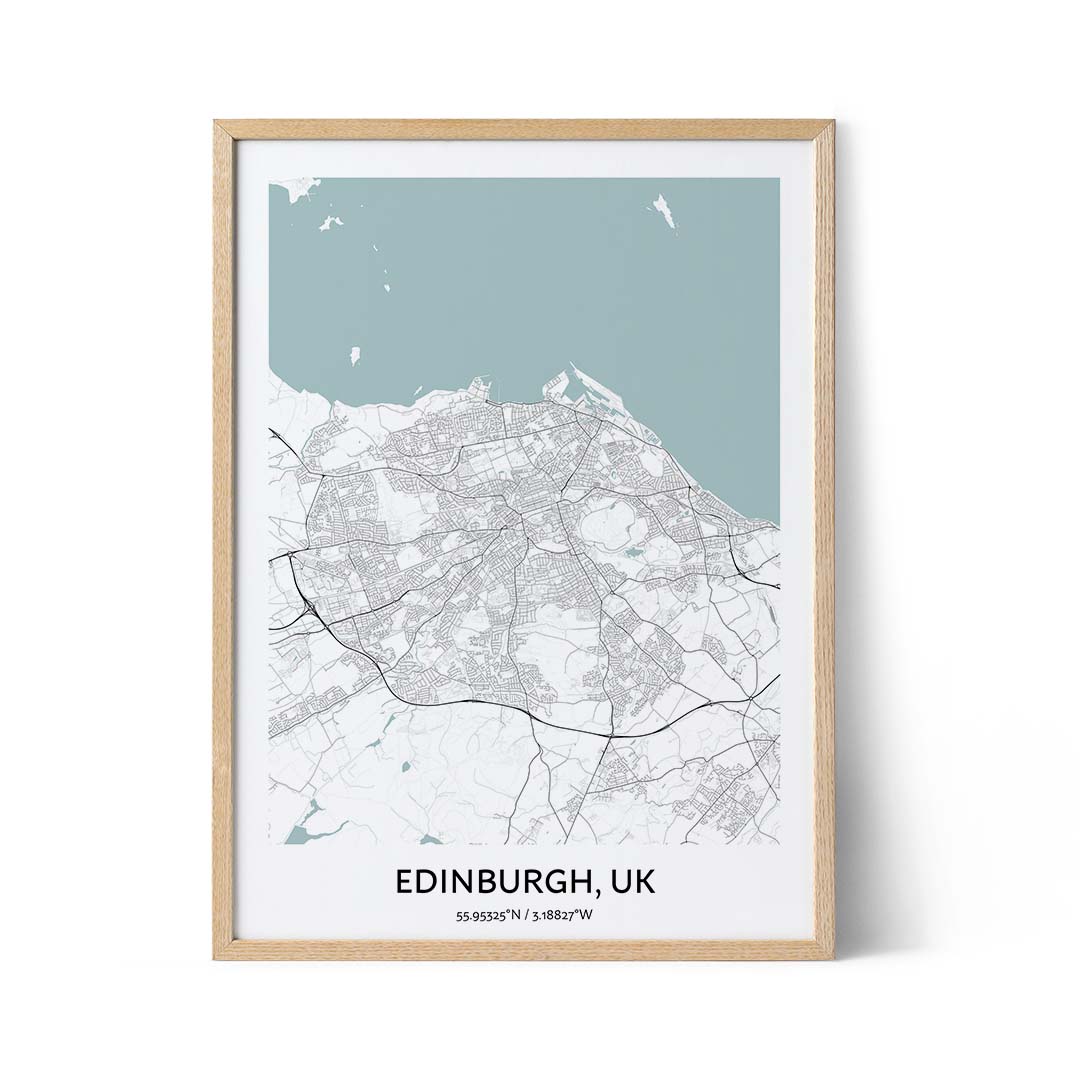 Edinburgh city map poster