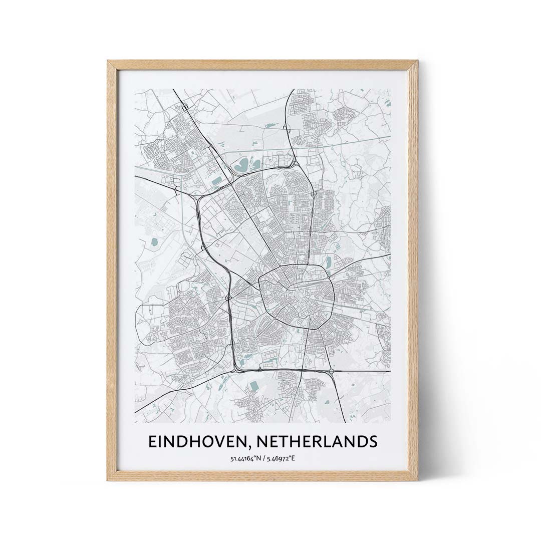 Eindhoven stadsplattegrond poster