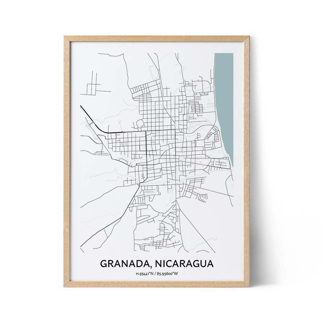 Granada stadsplattegrond poster