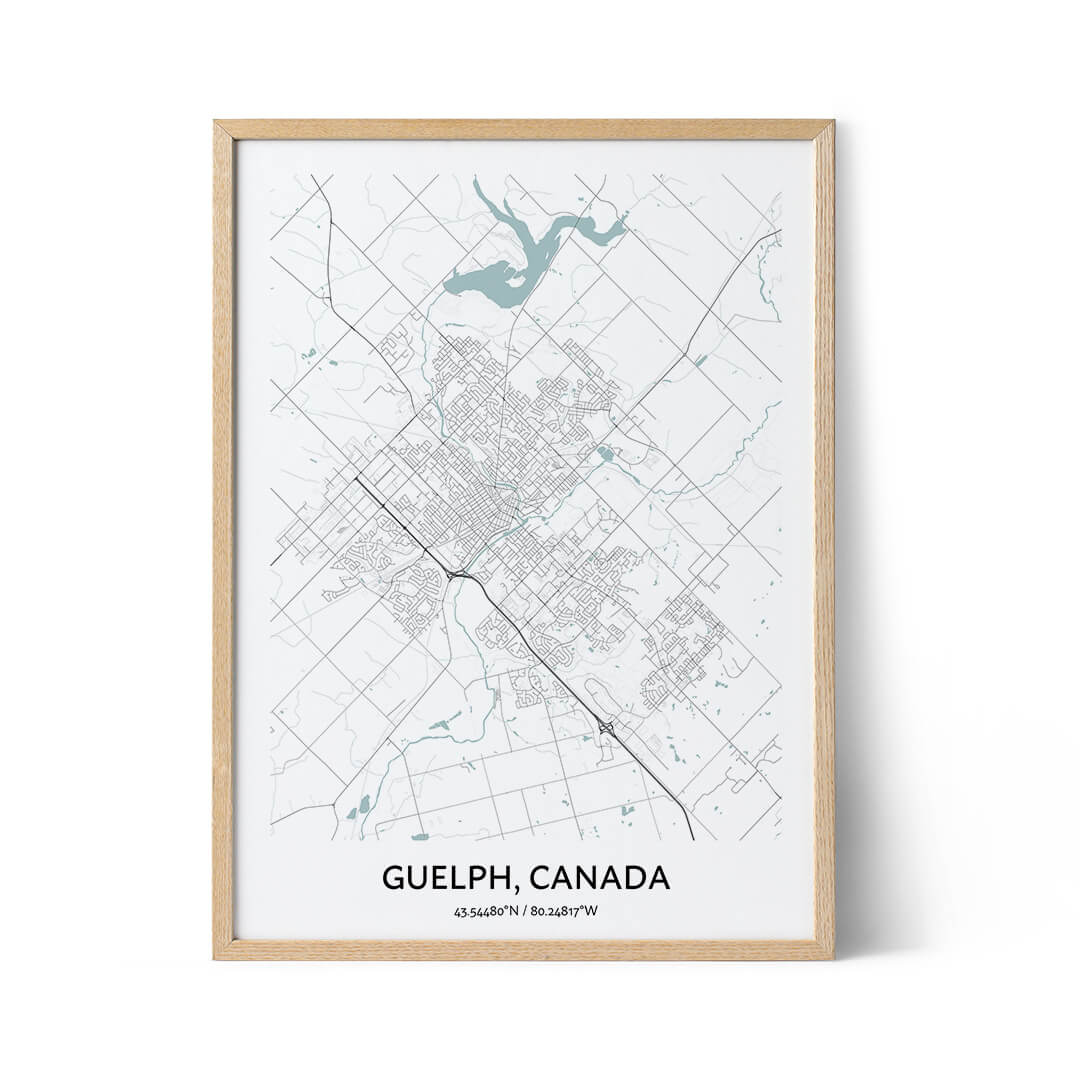 Guelph stadsplattegrond poster