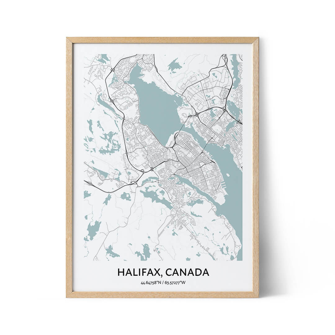 Affiche du plan de la ville d'Halifax
