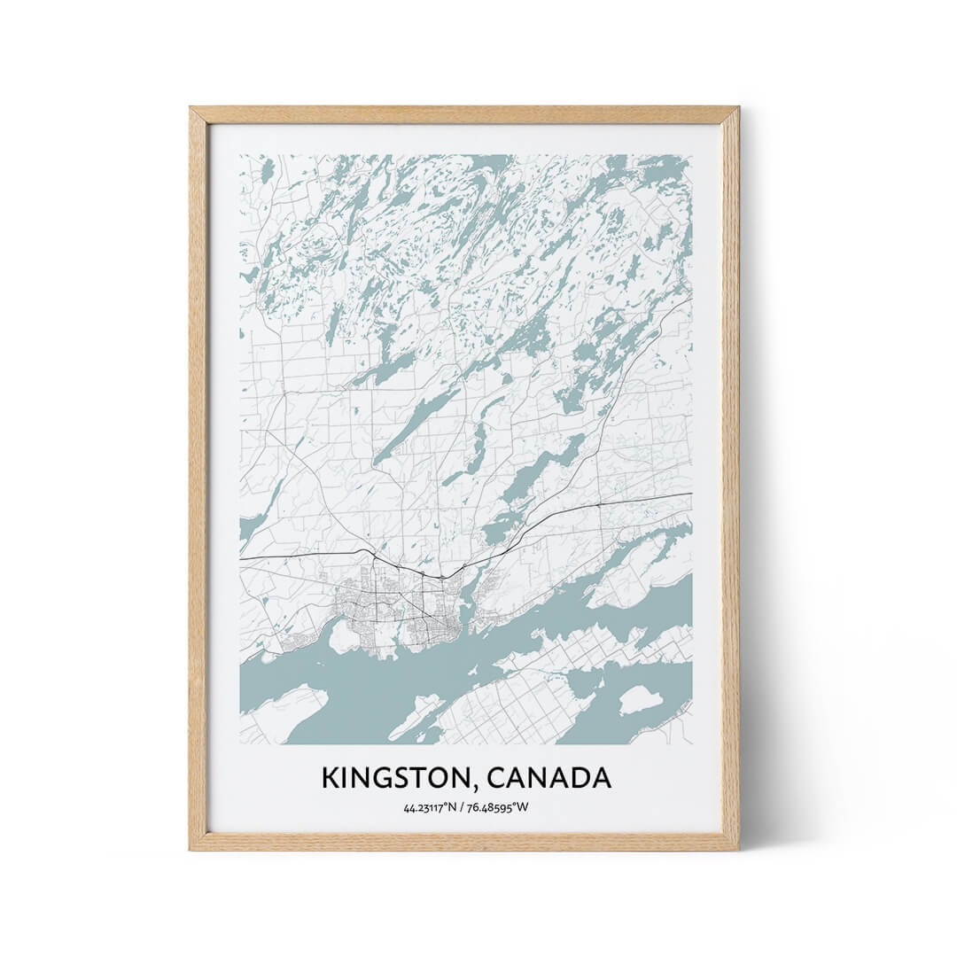 Kingston Canada city map poster