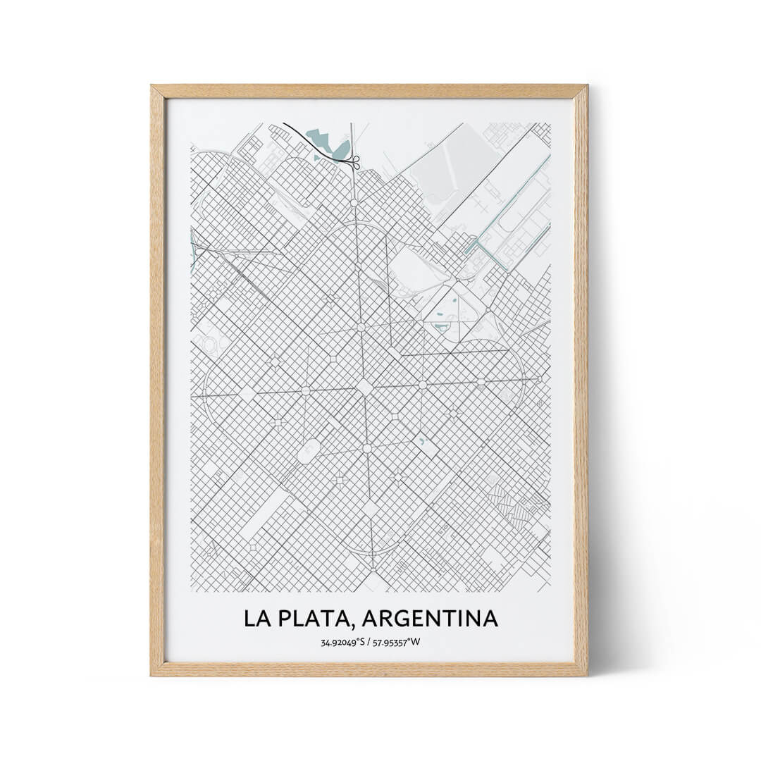 La Plata city map poster