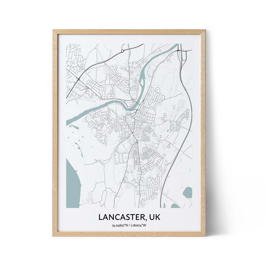 Lancaster city map poster