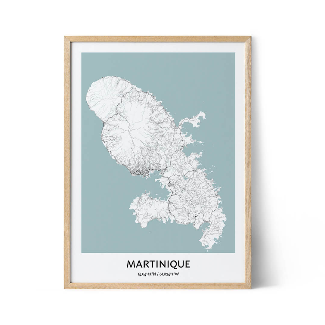 Martinique city map poster