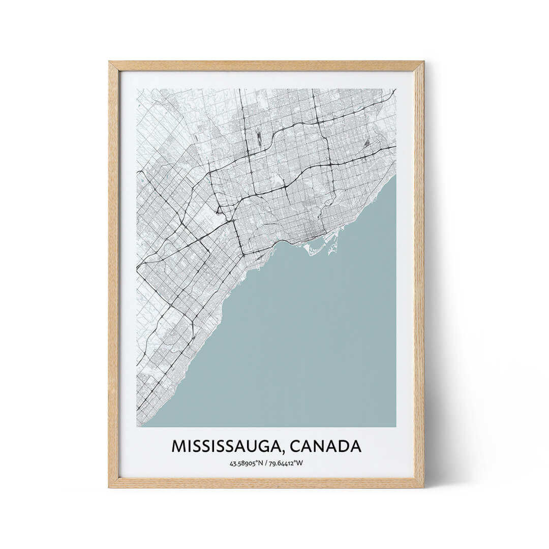 Mississauga city map poster