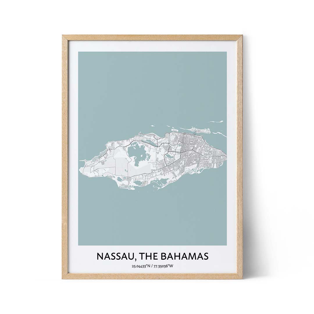 Nassau city map poster