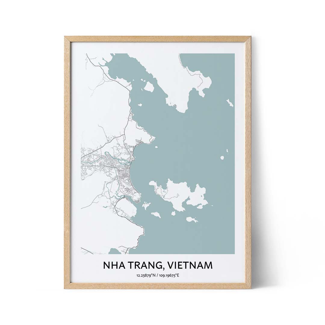 Nha Trang city map poster