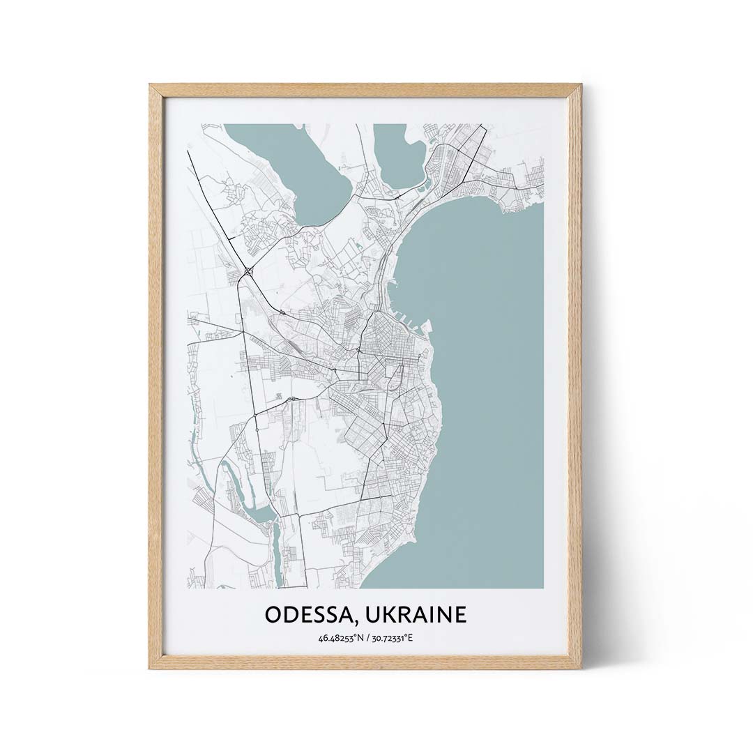Odessa city map poster