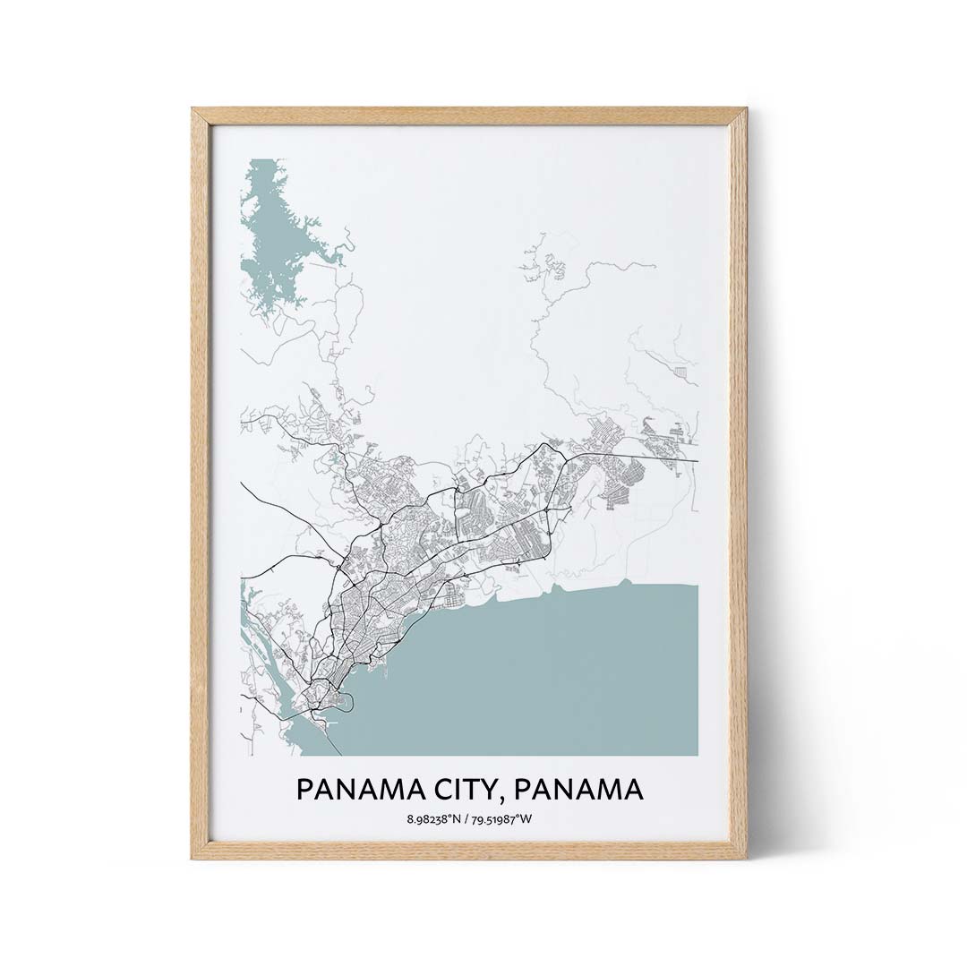 Panama City city map poster