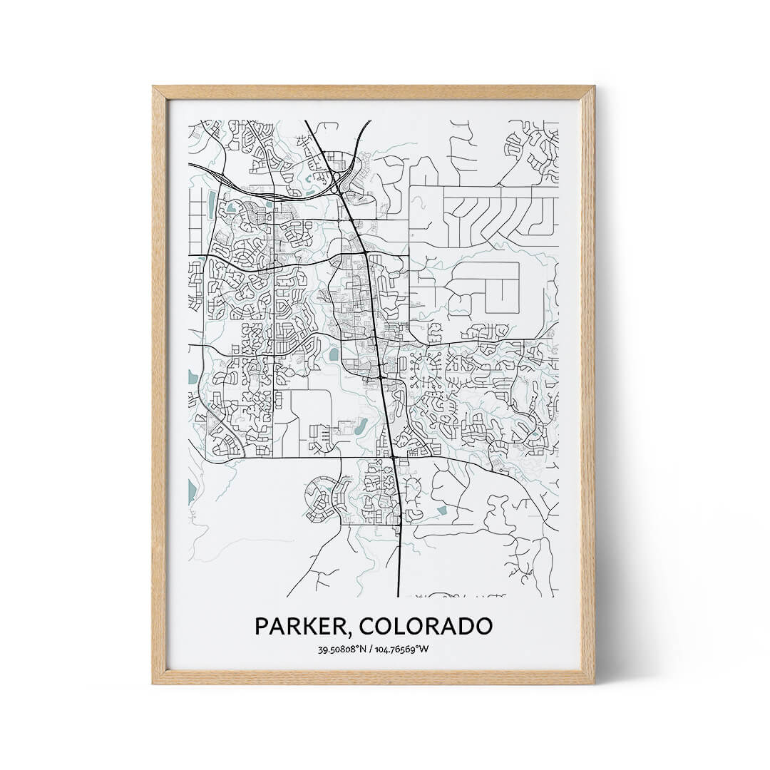 Parker city map poster